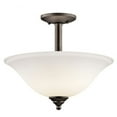 thumbnail image 6 of 2 Light Contemporary Decorative Inverted Pendant Light Fixture with Satin Etched White Glass-Olde Bronze Finish-Satin Etched Glass Color-Incandescent, 6 of 10