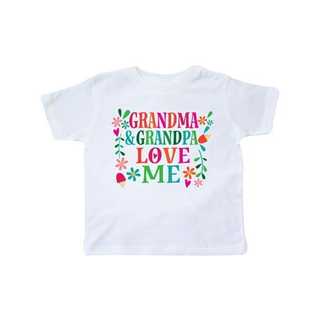 

Inktastic Grandma Grandpa Love Me Girls Gift Toddler Toddler Girl T-Shirt