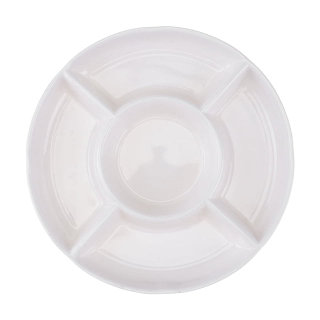 TOYMYTOY - Bandeja de melamina para almacenar alimentos (9,23 pulgadas x 2,8 pulgadas, 5 compartimentos), ideal para aperitivos, dulces y repostería.