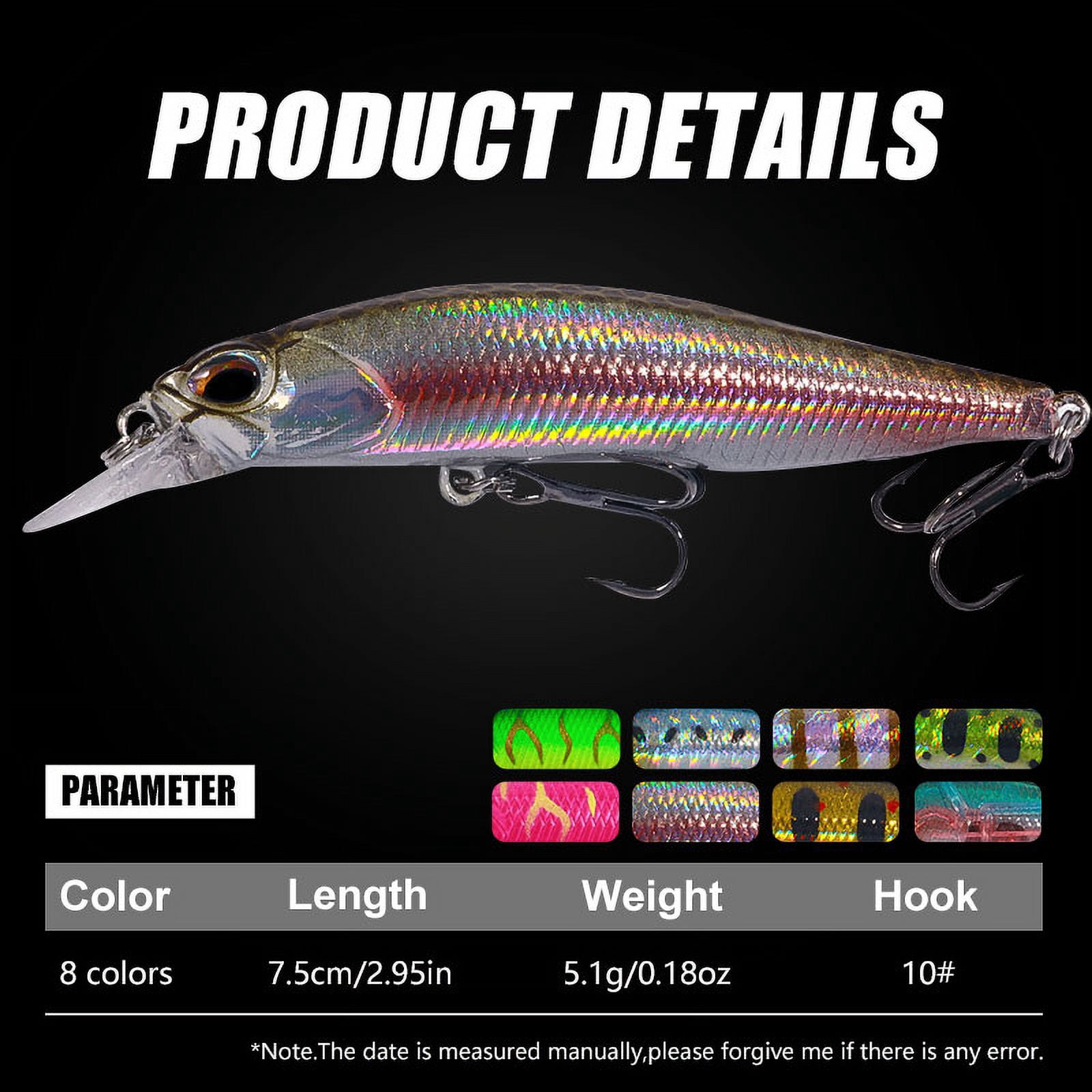 HENGJIA Fishing Lures, Jerkbait for Bass Fishing Minnow Lure Set Fishing Plugs Hard Baits Swimbaits Topwater Lures for Trout Bass Perch Fishing,16pcs