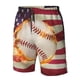 thumbnail image 4 of Fotbe Baseball Ball With Flag Trajes de Baño Estampados para Hombre, Shorts de Verano de Secado Rápido, Ropa de Playa, Bañadores-Large, 4 of 6