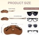 thumbnail image 2 of Funda de gafas de cuero portátil con lanyard para el cuello y la muñeca para hombres y mujeres (marrón), 2 of 7