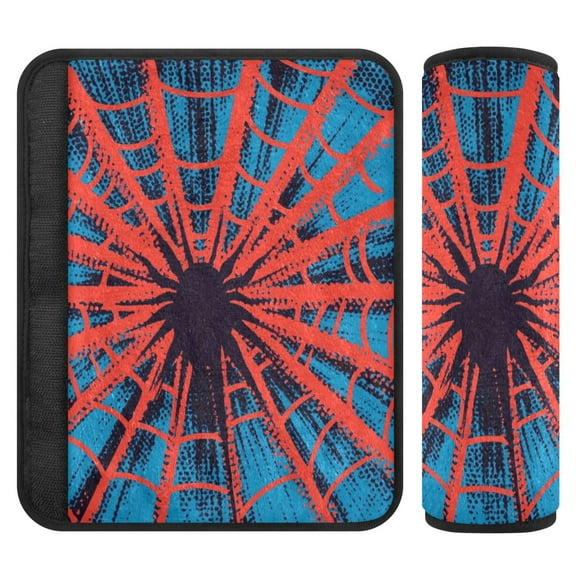 Qxltty Red Spiderweb Car Seat Strap Pads are Soft and Snug Fitting for All Cars Backpacks Pushchair