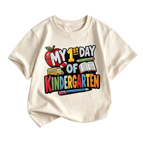 Bainana Boy'S Short Sleeve T Shirts Letter Print Leisure Tops Big Kids Summer Tees
