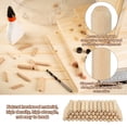thumbnail image 3 of Uxcell Wood Dowel Pins Fluted Wooden Dowel Pin Beveled Groove for Furniture Art Crafts Projects 1/4" x 1-5/32" 150, 3 of 6