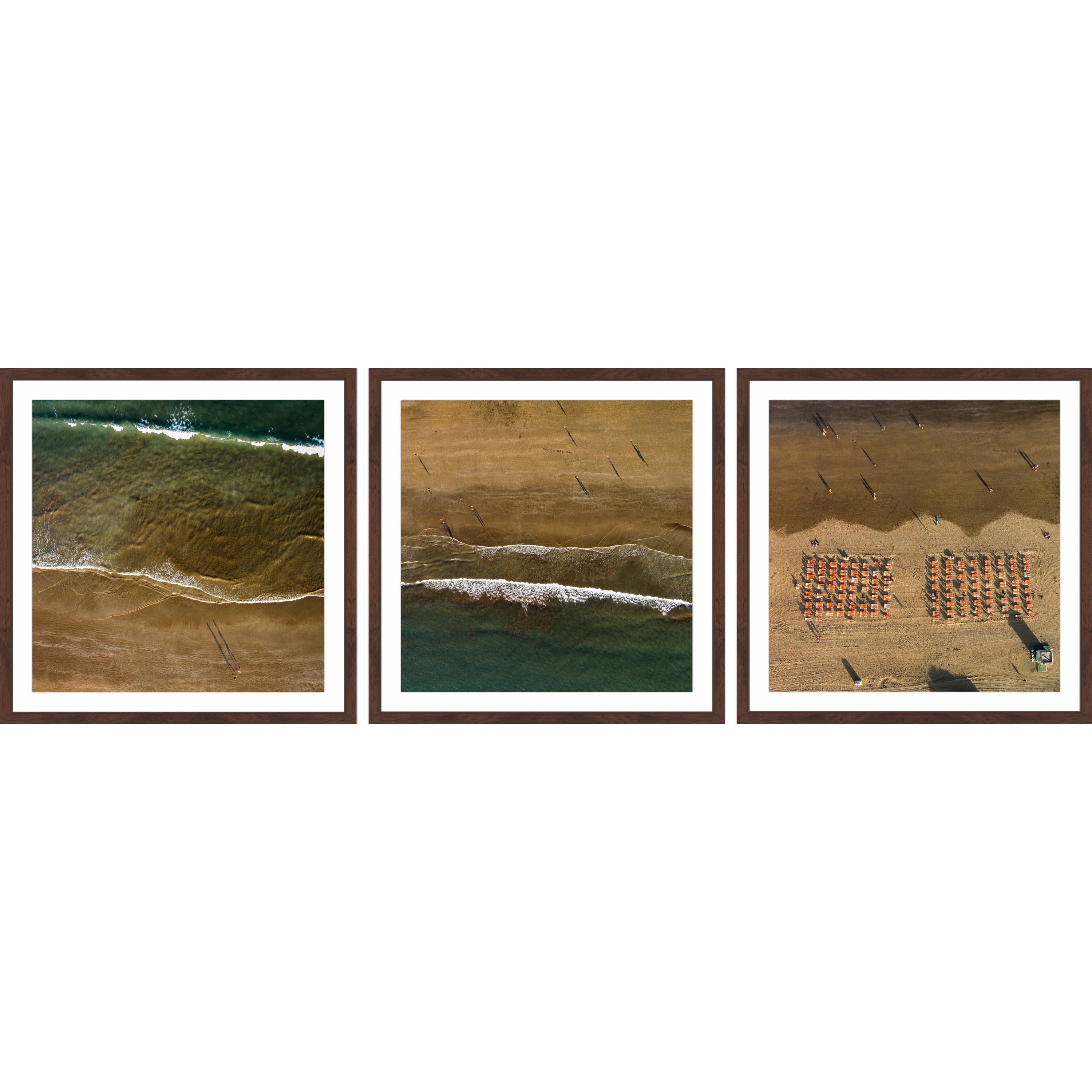Beach Shadows Triptych