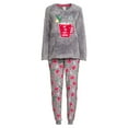 thumbnail image 4 of Secret Treasures Women's Plush Cocoa Pajamas, 2-Piece, 4 of 5