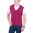 thumbnail image 2 of Maglierie Di Perugia Magenta Button Down Vest, 2 of 3