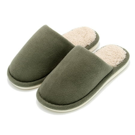 AUXDIQ Women Men Comfort House Slippers Warm Home Shoes Anti-Skid Slippers Outdoor Indoor