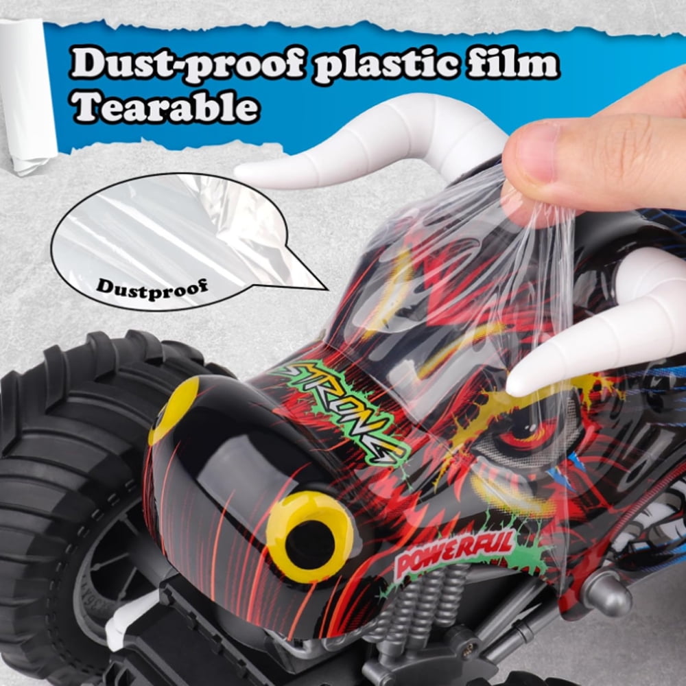 1:16 Remote Control Monster Trucks,2.4 GHz Multi-Terrain Off-Road Cars with Music Lights Spray,for Boys Ages 4-7 8-13 Kids Christmas and Birthday Gift Toy RC Car