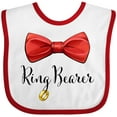 thumbnail image 3 of Inktastic Ring Bearer- Red Bow Tie Boys Baby Bib, 3 of 4