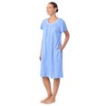 thumbnail image 6 of Aria Women's 100% Cotton Raglan Sleeve Smocked Neck Sleepwear 40" Gown, Sizes XS-5X, 6 of 11