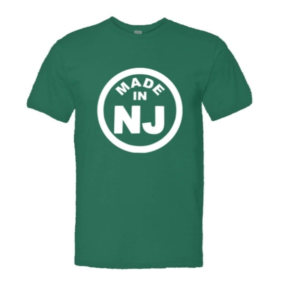 PleaseMeTees™ Mens Born Made In New Jersey NJ State Logo Label HQ Tee