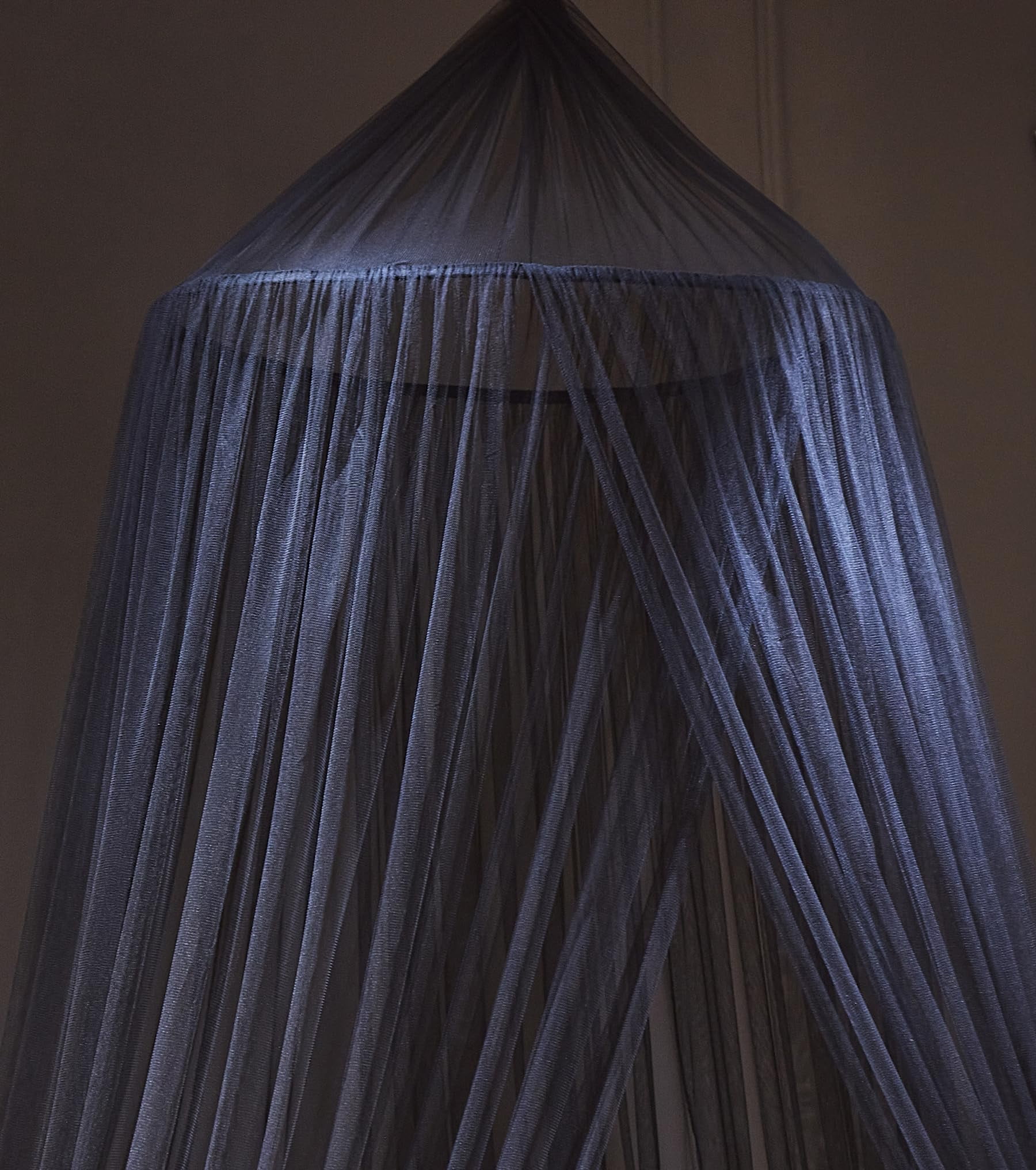 Black Canopy Bed Curtains - Netting Room Decor, Ceiling Tent, Canopy for Single, Twin, Full, Kids Bed Curtains, Fire Retardant Fabric （For beds below 1.5 meters）