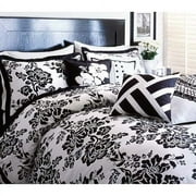 Lauryn Sateen Duvet Set, Black and White