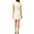thumbnail image 3 of INSPIRE CHIC Women's Ruffle Tie Neck Sleeveless  A-Line Solid Color Chiffon Dress, 3 of 6