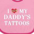 thumbnail image 4 of Inktastic I Love My Daddy's Tattoos Boys or Girls Baby Bib, 4 of 4