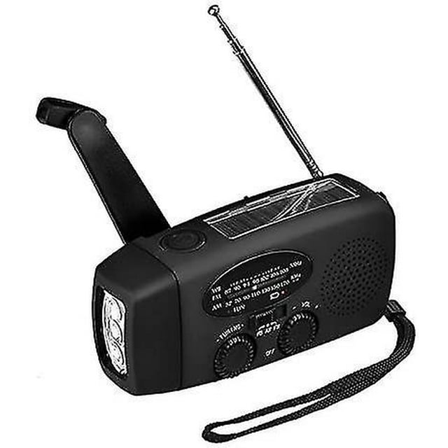 Manivelle Portable Fm Am Wb Noaa Radio Solaire Radio Lampe de Poche Led