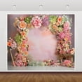 thumbnail image 3 of Vintage Flower Photography Backdrop Floral Arch Door Wedding Bridal Shower Photography Backdrop Abstract Frame Flowers Wedding Ceremony Baby Shower Birthday Party Background Decoration Banner, 3 of 6