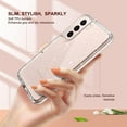 thumbnail image 5 of Clear Shockproof Case for Samsung Galaxy S22 with 2 Packs Tempered Glass Screen Protectors, 3 Layers in 1 Full Body Protection Hard PC Back and Front Cover + TPU Bumper Glitter Sparkle Sparkly, 5 of 14
