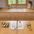 thumbnail image 3 of ALFI brand ABF3219DUD-W White 32" x 19" Double Bowl Fireclay Kitchen Sink w Grid, 3 of 7