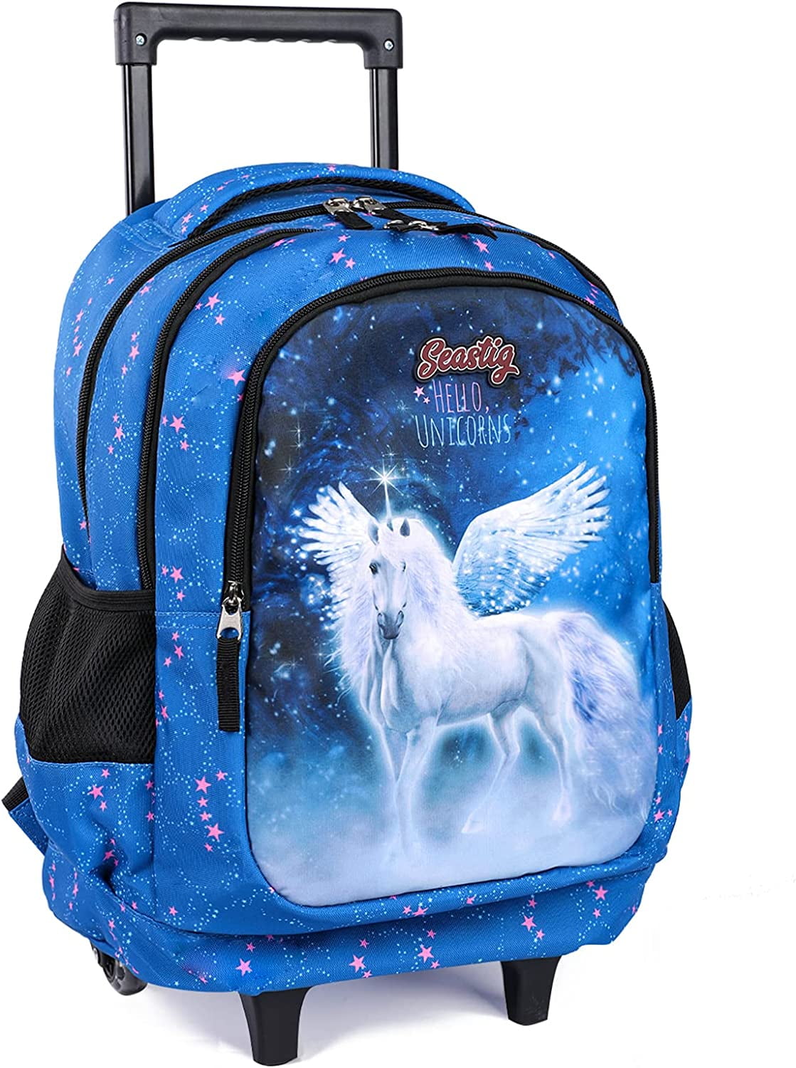 Seastig Foldable Rolling Backpack 18 inch Double Handle Wheeled