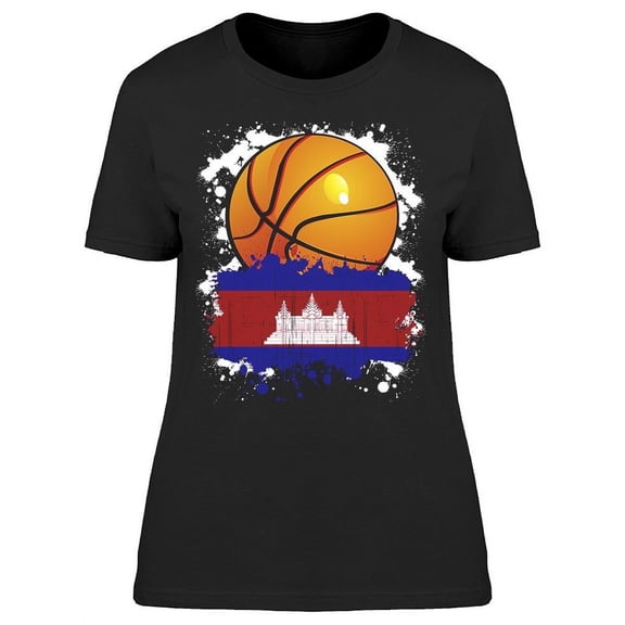 Cambodia Basketball Team T-Shirt Women -Image by Shutterstock Women T-Shirt, Female XX-Large