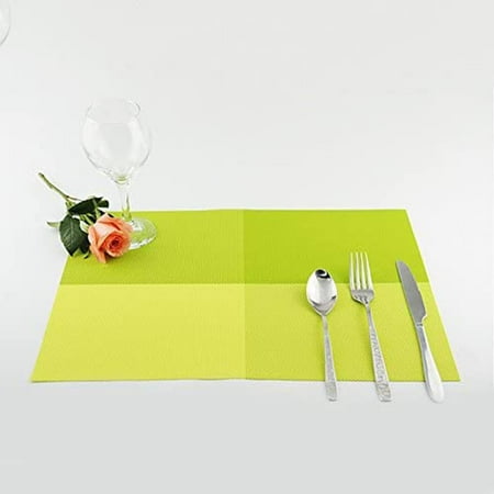 

Outflower Placemats - Insulated Placemats Placemats Set Non-Slip Washable Heat Resistant Stain Resistant Placemats PVC Material Green B Green 1