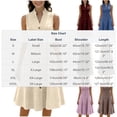 thumbnail image 2 of qucoqpe Womens Summer Cotton Dresses Trendy Casual V Neck Sleeveless Button Down Solid Linen Midi Dress, 2 of 9