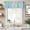 LightBLue Beige, variant on Black Beige Striped Farmhouse Short Window Curtain Valances, Modern Farmhouse Retro Lines Rod Pocket Kitchen Valances for Living Room Bedroom Bathroom Cafe 42" x 12"