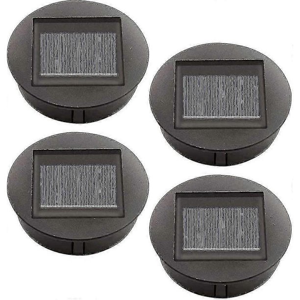 4 piezas de repuesto de luces solares con bombillas LED, repuesto de luces solares superiores, cubierta de linterna con panel solar LED
