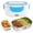 Blue, variant on Electric Heated Lunch Box 40W Portable Food Warmer 110V with Stainless Steel Container for Car, Truck, Office Use (Dark Green)