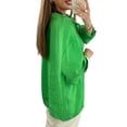 thumbnail image 2 of Fangasis Womens Tops Shirt Collar Blouse Long Sleeve Shirts Women Loose T Casual Holiday Tunic Green M, 2 of 7