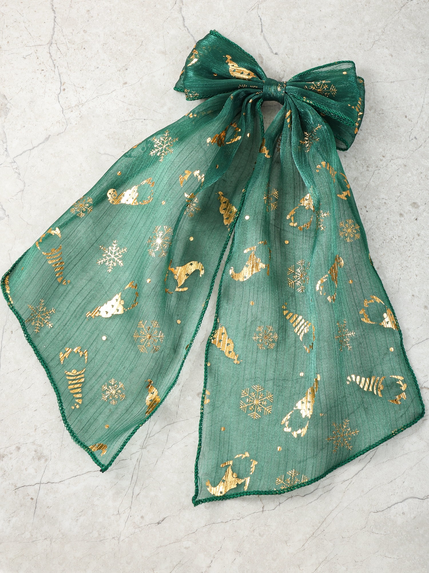 Holiday Time Green Hair Bow, 1 Piece