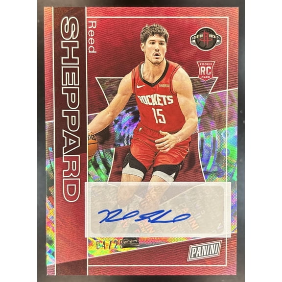 Collectible 2025 Panini NSCC Silver Packs Wrapper Redemption Rookies Lightning Spokes Reed Sheppard Rockets RC11 Houston Rockets NBA Multi-Sport Trading Card