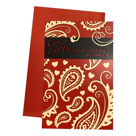 Valentine's Day Greeting Card for Son - Son, a special valentine to remind you... - Metallic Lettering; Heart