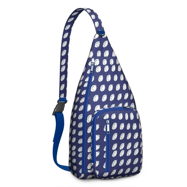 Sports Enthusiast Sling Backpack - Durable Crossbody Shoulder Bag with Ball Inspired Design