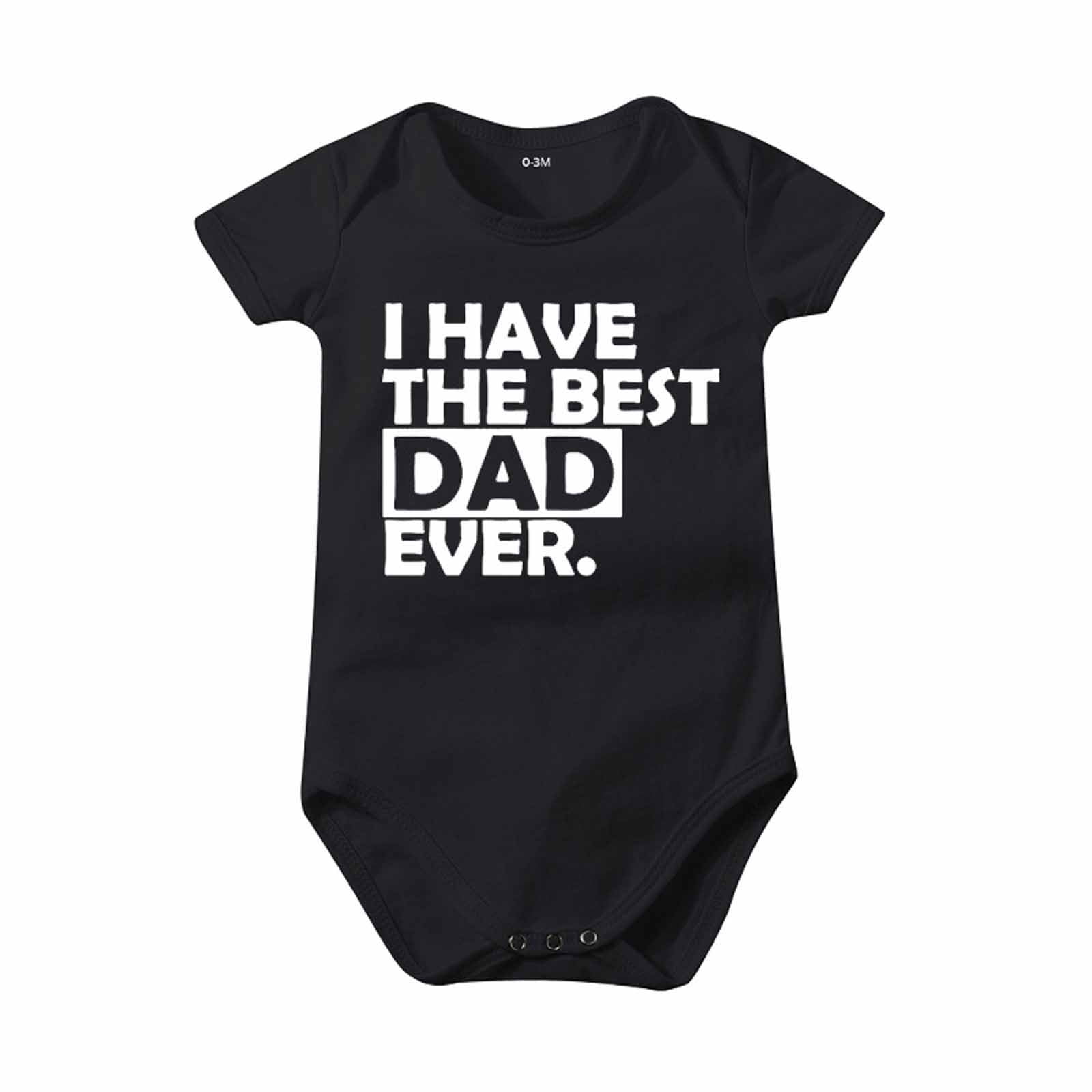 Stamzod Baby Boys Girls Romper Cotton Short Sleeve Letter Print I Have