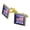 Gold, variant on I Stand For The National Anthem American Flag USA Square Cufflink Set - Silver or Gold