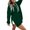 Blackish Green, variant on HLKJKLS Hoodies For Women Fashion Casual Warm Long Sleeve O Neck Soft Solid Winter Sweatshirt Tops White S-5Xl