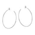 thumbnail image 2 of Aeravida Classic Large Round Lightweight .925 Sterling Silver Big Hoop Earrings | Classic Sterling Silver Hoop Earrings | Chic Earrings for Women | Hoop Earrings Set | Gift for Women, 2 of 5