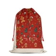 thumbnail image 2 of Christmas Bags Drawstring,Red Christmas Gingerbread Man Pattern Large Xmas Christmas Gift Bags,Reusable for Xmas and New Year Party Favors and Supplies,27.6" X 19.7", 2 of 4
