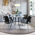 thumbnail image 5 of Ace Dining Chair Black & Silver Dining Chair, Modern Style, Plush and durable faux leather fabric, Plywood, Indoor Dining, 5 of 12