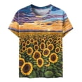 thumbnail image 5 of Camiseta de manga corta suelta con cuello redondo y estampado informal de verano a la moda para mujer Pompotops  hkajfhjk465887, 5 of 5