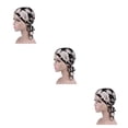 thumbnail image 3 of stanreset Fashion Print Flowers Women Inner Hijabs Cap Muslim Ruffle Chemo Hat Type1 NO1, 3 of 6