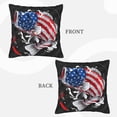 thumbnail image 3 of Bingfone Largemouth Bass Fish in USA Linen Throw Pillow Covers Cushion Case Pocket Button Vintage Farmhouse Pillowcase for Sofa Couch Bed 16"x16", 3 of 9