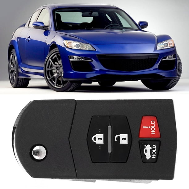 Carcasa Plegable Con 3 Y 1 Botones Para Llave De Coche, Carcasa Para A Distancia, Compatible Con 3, 5, 6, RX-8, CX-7, CX-9