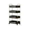 thumbnail image 2 of 4-Tier Kitchen Storage Cart Rolling Organizer, Multi-Layer Mobile Utility Cart with Wheels, Space-Saving Shelving Unit for Pantry, Bathroom, Living Room, and Garage Storage, 2 of 5