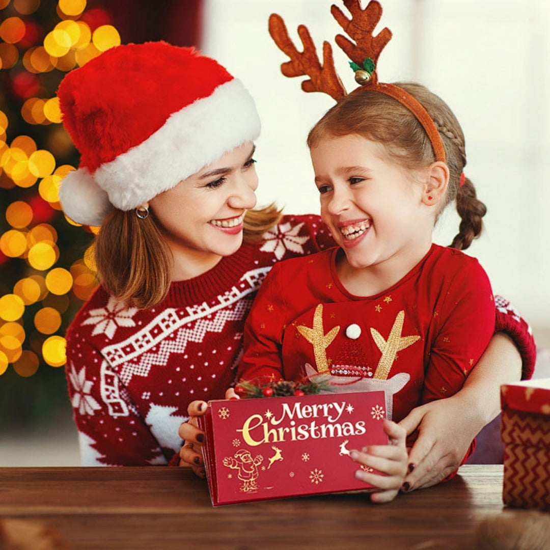 Christmas Cash Gift Envelopes, 2025 New Creative Christmas Card Money Holders for Cash Surprise Envelope, Xmas with 10 Slots for Santa Supplies, Party Gifts for Men Women Girls Boys