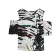 thumbnail image 1 of bar III Blouse en Tricot Imprimée pour Femmes, Multicolore, Grand, 1 of 2